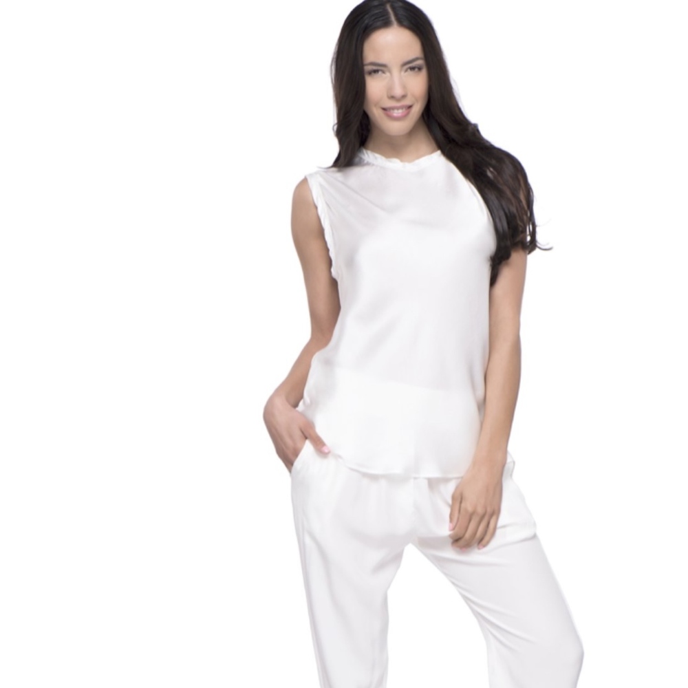 KES Cover Stitch Sleeveless Blouse NWT